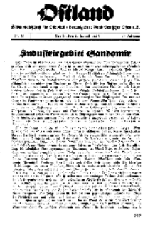 Ostland : Halbmonatsschrift für Ostpolitik, Jg. 19, 1938, Nr 15.