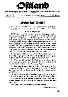 Ostland : Halbmonatsschrift für Ostpolitik, Jg. 19, 1938, Nr 18.