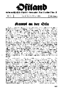 Ostland : Halbmonatsschrift für Ostpolitik, Jg. 19, 1938, Nr 19.