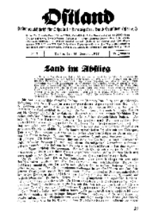 Ostland : Halbmonatsschrift für Ostpolitik, Jg. 18, 1937, Nr 2.