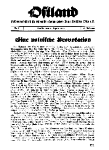 Ostland : Halbmonatsschrift für Ostpolitik, Jg. 18, 1937, Nr 7.