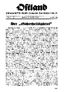 Ostland : Halbmonatsschrift für Ostpolitik, Jg. 18, 1937, Nr 10.