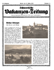 Schwartzsche Vokanzen-Zeitung, Jg. 69, 1939, Nr 11
