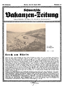 Schwartzsche Vokanzen-Zeitung, Jg. 69, 1939, Nr 16