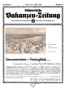 Schwartzsche Vokanzen-Zeitung, Jg. 69, 1939, Nr 20
