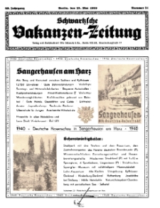 Schwartzsche Vokanzen-Zeitung, Jg. 69, 1939, Nr 21