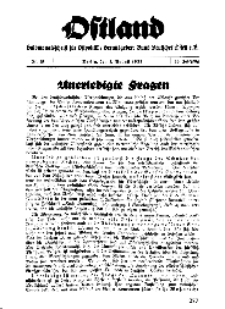 Ostland : Halbmonatsschrift für Ostpolitik, Jg. 18, 1937, Nr 15.