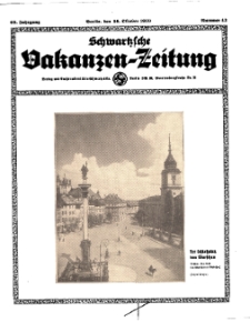 Schwartzsche Vokanzen-Zeitung, Jg. 69, 1939, Nr 43