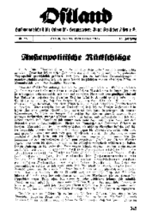 Ostland : Halbmonatsschrift für Ostpolitik, Jg. 18, 1937, Nr 18.