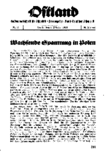 Ostland : Halbmonatsschrift für Ostpolitik, Jg. 18, 1937, Nr 19.