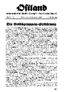 Ostland : Halbmonatsschrift für Ostpolitik, Jg. 18, 1937, Nr 22.
