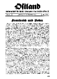 Ostland : Halbmonatsschrift für Ostpolitik, Jg. 18, 1937, Nr 24.