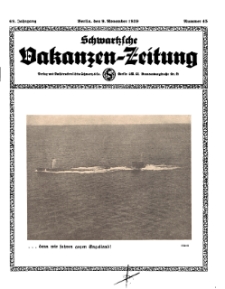 Schwartzsche Vokanzen-Zeitung, Jg. 69, 1939, Nr 45