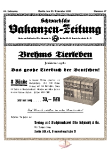Schwartzsche Vokanzen-Zeitung, Jg. 69, 1939, Nr 47