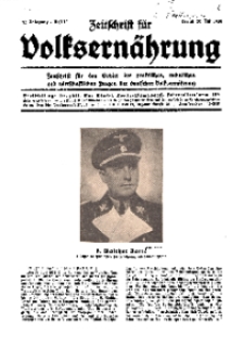 Zeitschrift für Volksernährung, 13. Jg. 1938, H. 14.