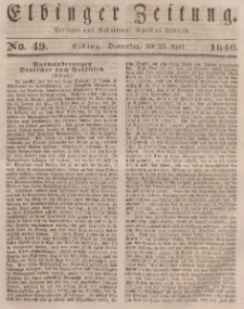 Elbinger Zeitung, No. 49 Donnerstag, 23. April 1846