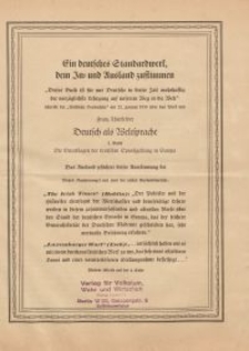 Ein deutsches Standardwerk…- ulotka