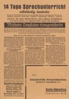 14 Tage Sprachunterricht - ulotka