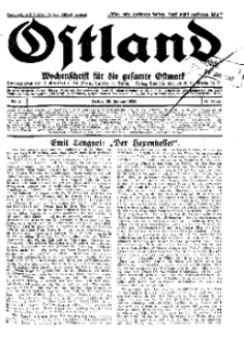 Ostland : Wochenschrift für die gesamte Ostmark, Jg. 14, 1933, Nr 4.