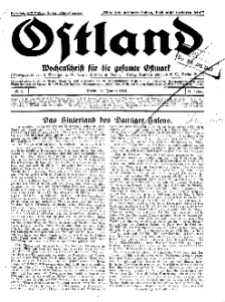 Ostland : Wochenschrift für die gesamte Ostmark, Jg. 14, 1933, Nr 5.