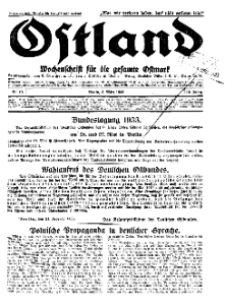 Ostland : Wochenschrift für die gesamte Ostmark, Jg. 14, 1933, Nr 10.
