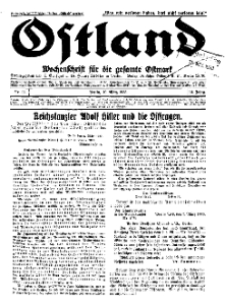 Ostland : Wochenschrift für die gesamte Ostmark, Jg. 14, 1933, Nr 11.