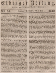 Elbinger Zeitung, No. 53 Sonnabend, 2. Mai 1846