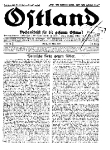Ostland : Wochenschrift für die gesamte Ostmark, Jg. 14, 1933, Nr 13.