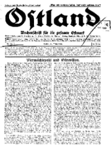 Ostland : Wochenschrift für die gesamte Ostmark, Jg. 14, 1933, Nr 14.