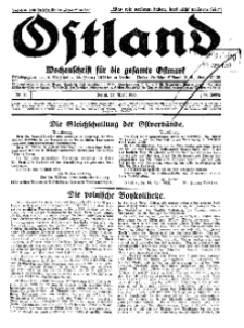 Ostland : Wochenschrift für die gesamte Ostmark, Jg. 14, 1933, Nr 17.