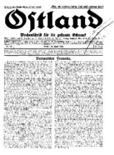 Ostland : Wochenschrift für die gesamte Ostmark, Jg. 14, 1933, Nr 18.