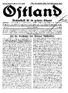 Ostland : Wochenschrift für die gesamte Ostmark, Jg. 14, 1933, Nr 19.