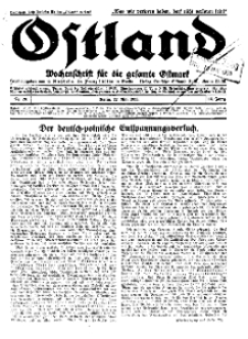 Ostland : Wochenschrift für die gesamte Ostmark, Jg. 14, 1933, Nr 20.