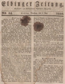 Elbinger Zeitung, No. 54 Dienstag, 5. Mai 1846