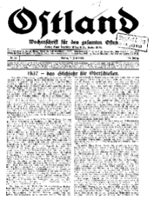 Ostland : Wochenschrift für die gesamte Ostmark, Jg. 14, 1933, Nr 28.