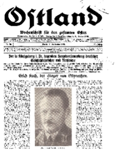 Ostland : Wochenschrift für die gesamte Ostmark, Jg. 14, 1933, Nr 36.