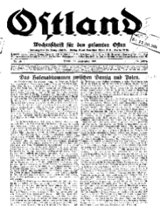 Ostland : Wochenschrift für die gesamte Ostmark, Jg. 14, 1933, Nr 39.