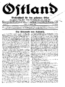 Ostland : Wochenschrift für die gesamte Ostmark, Jg. 14, 1933, Nr 42.
