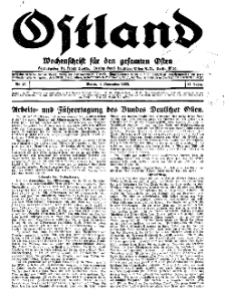Ostland : Wochenschrift für die gesamte Ostmark, Jg. 14, 1933, Nr 45.