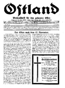Ostland : Wochenschrift für die gesamte Ostmark, Jg. 14, 1933, Nr 47.