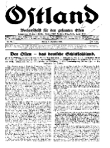 Ostland : Wochenschrift für die gesamte Ostmark, Jg. 14, 1933, Nr 50.
