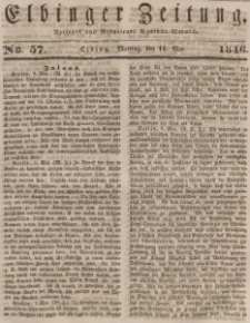 Elbinger Zeitung, No. 57 Montag, 11. Mai 1846
