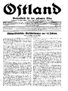 Ostland : Wochenschrift für die gesamte Ostmark, Jg. 14, 1933, Nr 53.