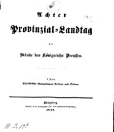 Achter Provinzial Landtag der Stände des Königreichs Preussen, 1843