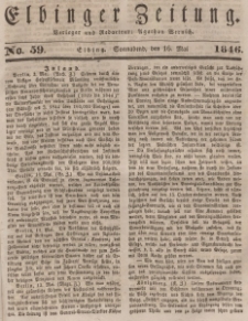 Elbinger Zeitung, No. 59 Sonnabend, 16. Mai 1846
