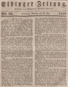 Elbinger Zeitung, No. 62 Sonnabend, 23. Mai 1846