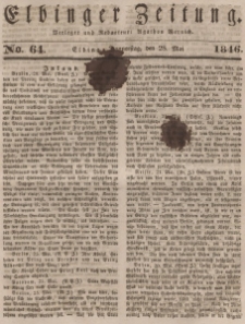 Elbinger Zeitung, No. 64 Donnerstag, 28. Mai 1846