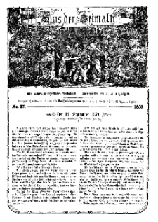 Aus der Heimath. Ein naturwissenschaftliches Volksblatt, 1859, No. 37.