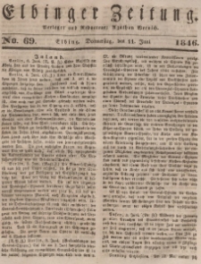 Elbinger Zeitung, No. 69 Donnerstag, 11. Juni 1846