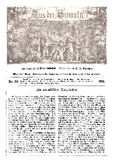 Aus der Heimath. Ein naturwissenschaftliches Volksblatt, 1861, No. 24.